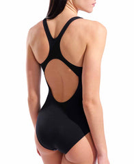 Arena women's Peacock Swim Pro Back swimsuit in multi green and black, featuring a sleek, sporty design for active swimming.