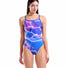 Arena Womens Earth Challenge Back Swimsuit - Neon Blue Multi/Neon Blue
