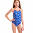 Arena Girls Wave Lightdrop Back Swimsuit - Bright Coral/Team Royal