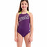 Arena Girls Bold V Back Swimsuit - Plum/Artic Lime