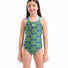 Arena Girls Floral Swim Pro Back Swimsuit - Green Multi/Turquoise