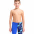 Arena Boys Crowded Swim Jammer - Neon Blue/Neon Blue Multi