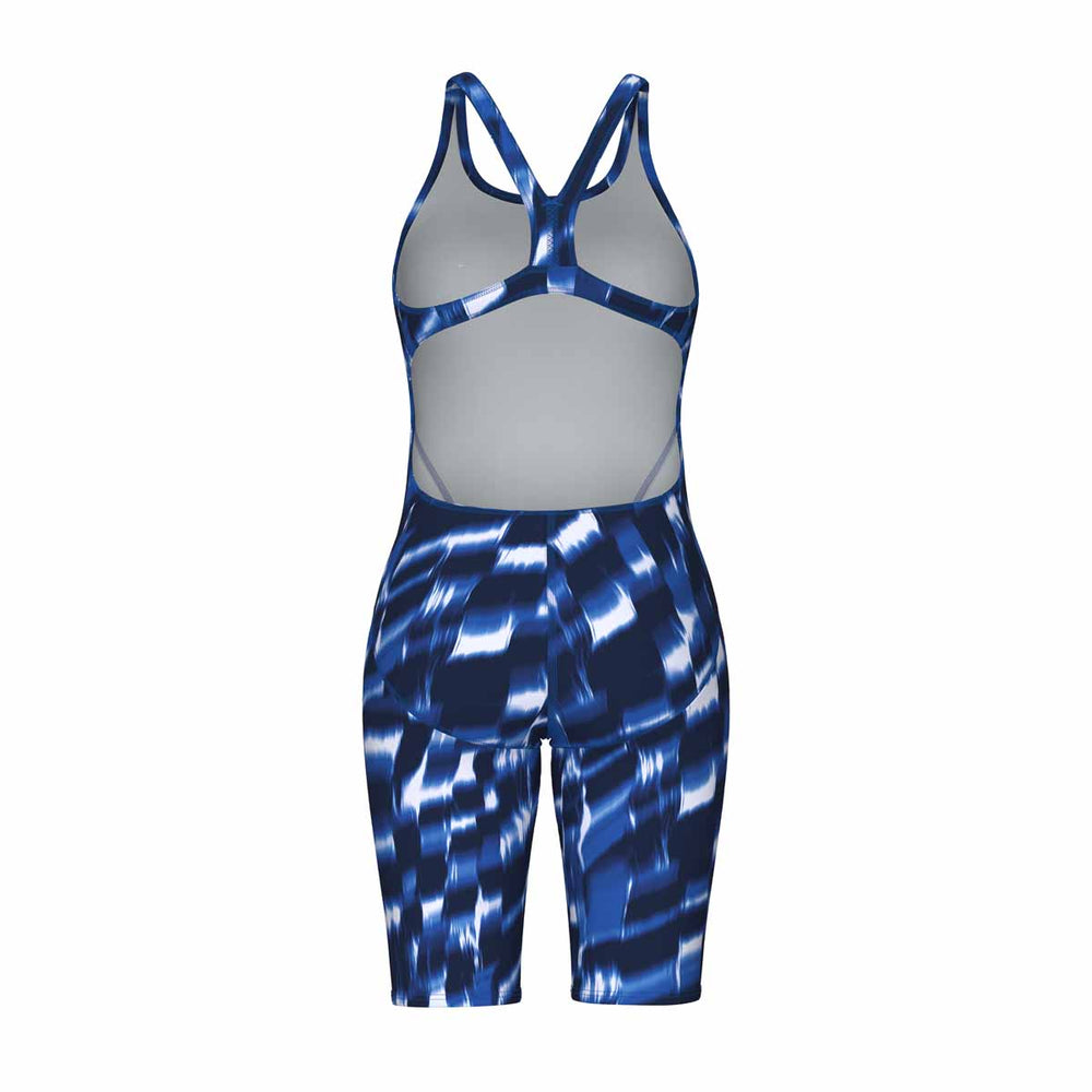 Arena Women's Wave Full Body Swimsuit Kneesuit in Team Royal, featuring a sleek design and full coverage for competitive swimming.
