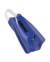 Arena Powerfin Pro Flex swim fins in midnight blue, showing a sleek, flexible fin designed for competitive and recreational swimming.