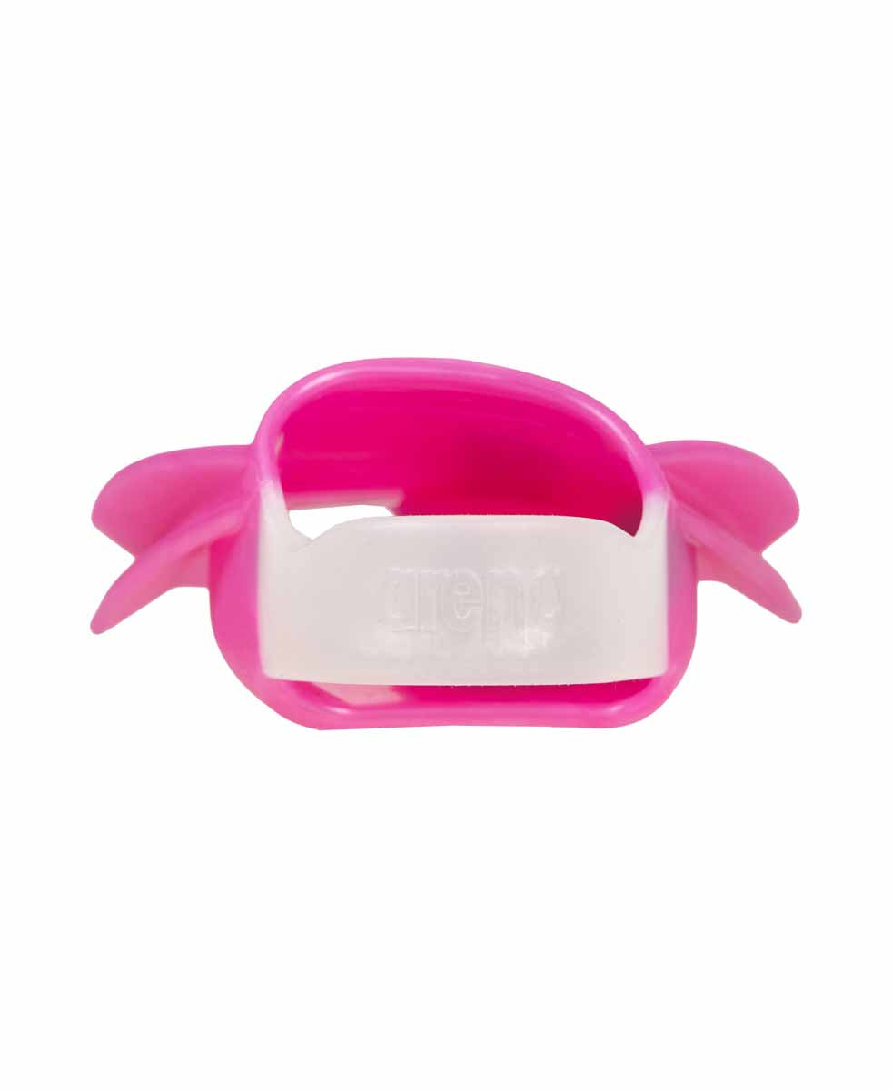 Arena Powerfin Pro Flex shimmered pink fins for swimming, featuring a flexible design and sleek appearance.