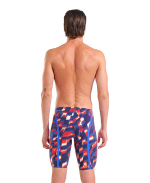 Arena men's Powerskin Air3 Aqua Gleam limited edition jammer in red, white, and blue, designed for competitive swimming.