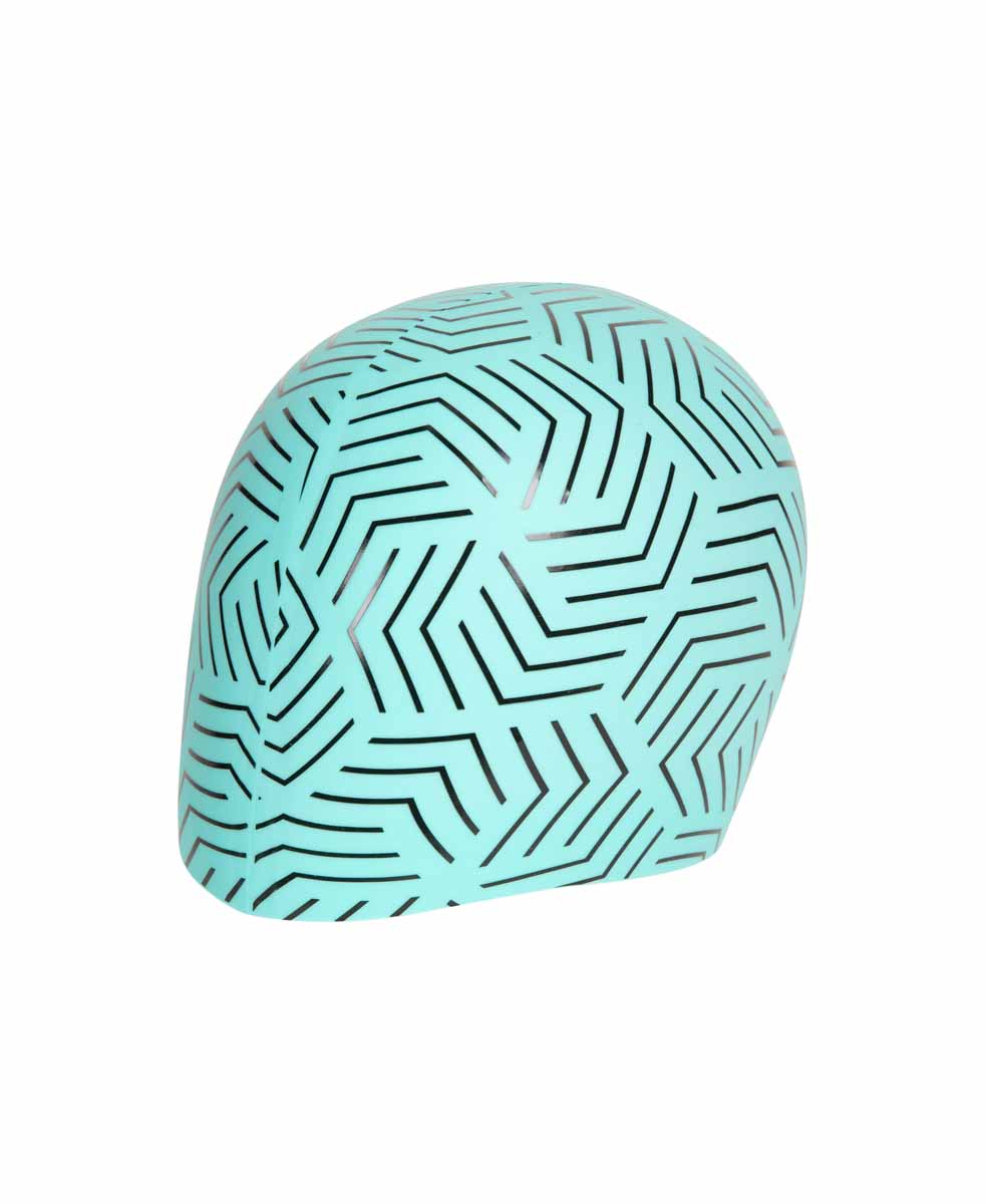 Arena Print 2 Cap Ltd Edition swim hat featuring a water maze design, made for competitive and recreational swimming.