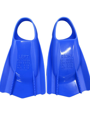 Allens Swimwear AK Training Fins in Royal blue, showing the fin's lightweight design and streamlined shape for swimming training.