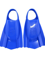 Allens Swimwear AK Training Fins in Royal blue, showing the fin's lightweight design and streamlined shape for swimming training.