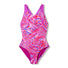 Speedo Girls Print Splashback Swimsuit - Neon Jelly