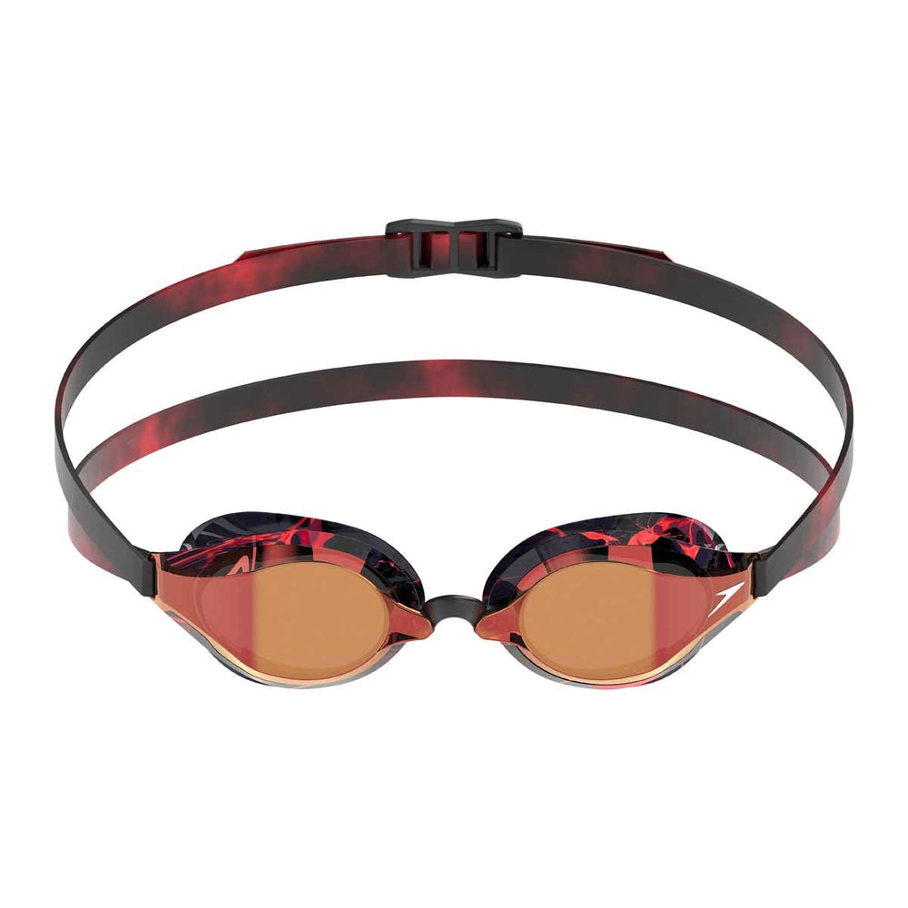 Speedo Fastskin Speedsocket 2.0 mirrored limited edition goggles with splatter smoke and crimson gold mirror lenses.