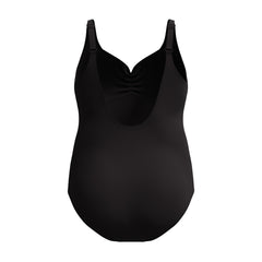 Speedo Womens Plus Size Solid AquaNite Swimsuit - Anthracite