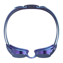 Speedo Vanquisher 3.0 mirrored goggles in dusk purple, iridescent midnight purple, and matte iris mirror ultra violet color.