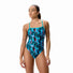 Speedo Womens FL Printed Web Back Swimsuit - Black/Multi