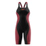 Speedo Girls Fastskin HyperSpark Solid Openback Kneeskin - Black/Regal Red Ml