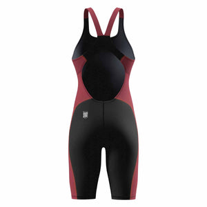 Speedo Fastskin HyperSpark Solid Openback Kneeskin - Black/Regal Red Ml