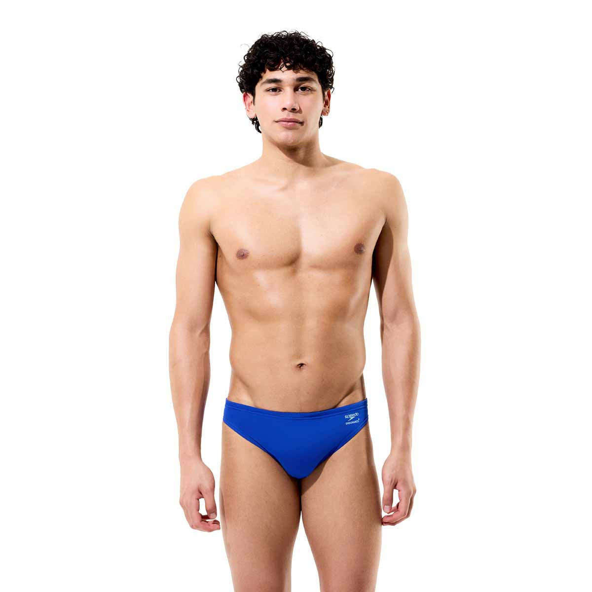 Speedo men's solid brief in Calm Cobalt with a sleek fit, featuring a classic design and comfortable waistband.