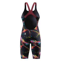 Speedo Womens Fastskin HyperSpark Printed Openback Kneeskin - Electric Strata Ml