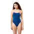 Speedo Womens Solid Turnback Swimsuit - Denim Teal