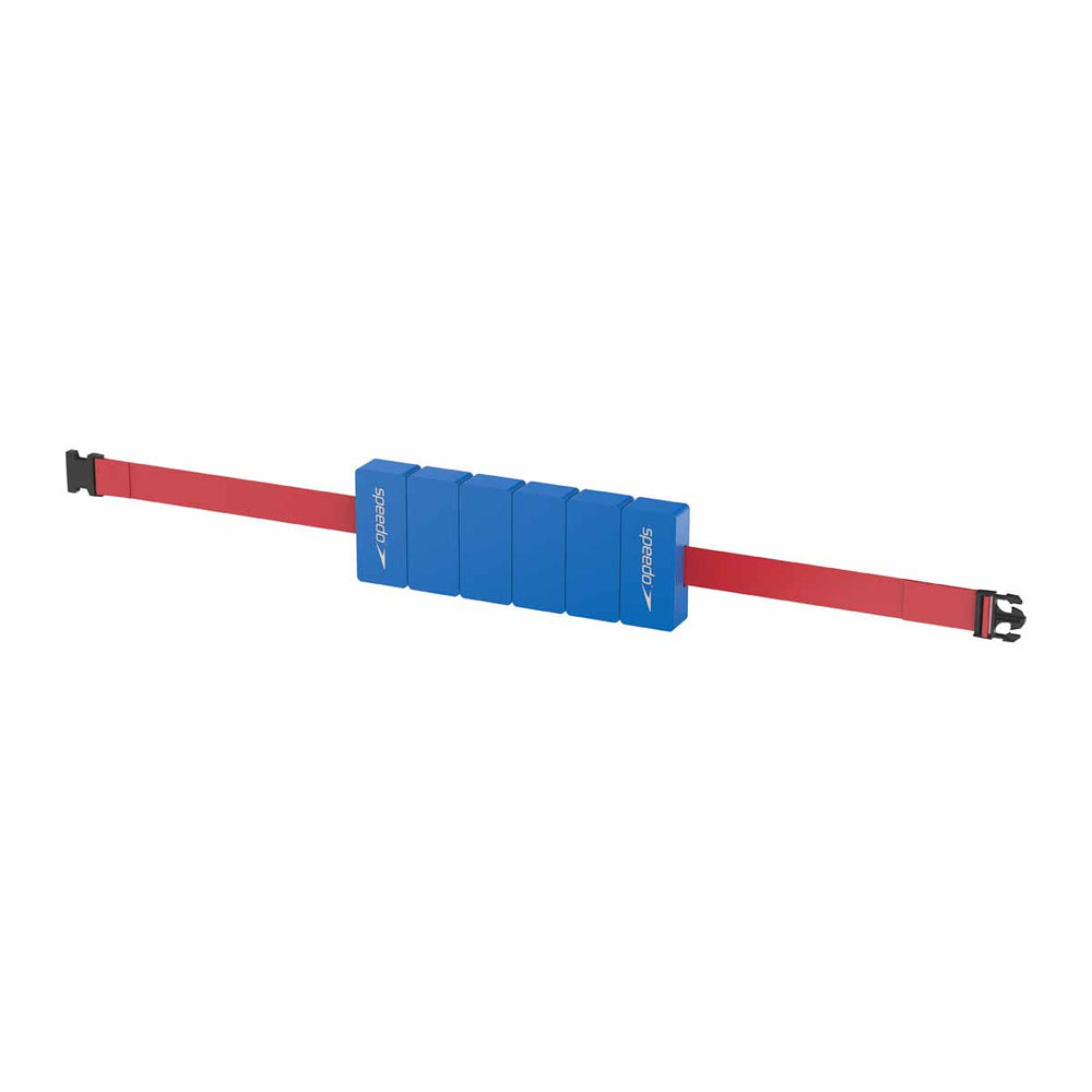 Speedo Aquatic Fitness Belt in blue and red, adjustable swimming belt for water exercise and aquatic fitness routines.