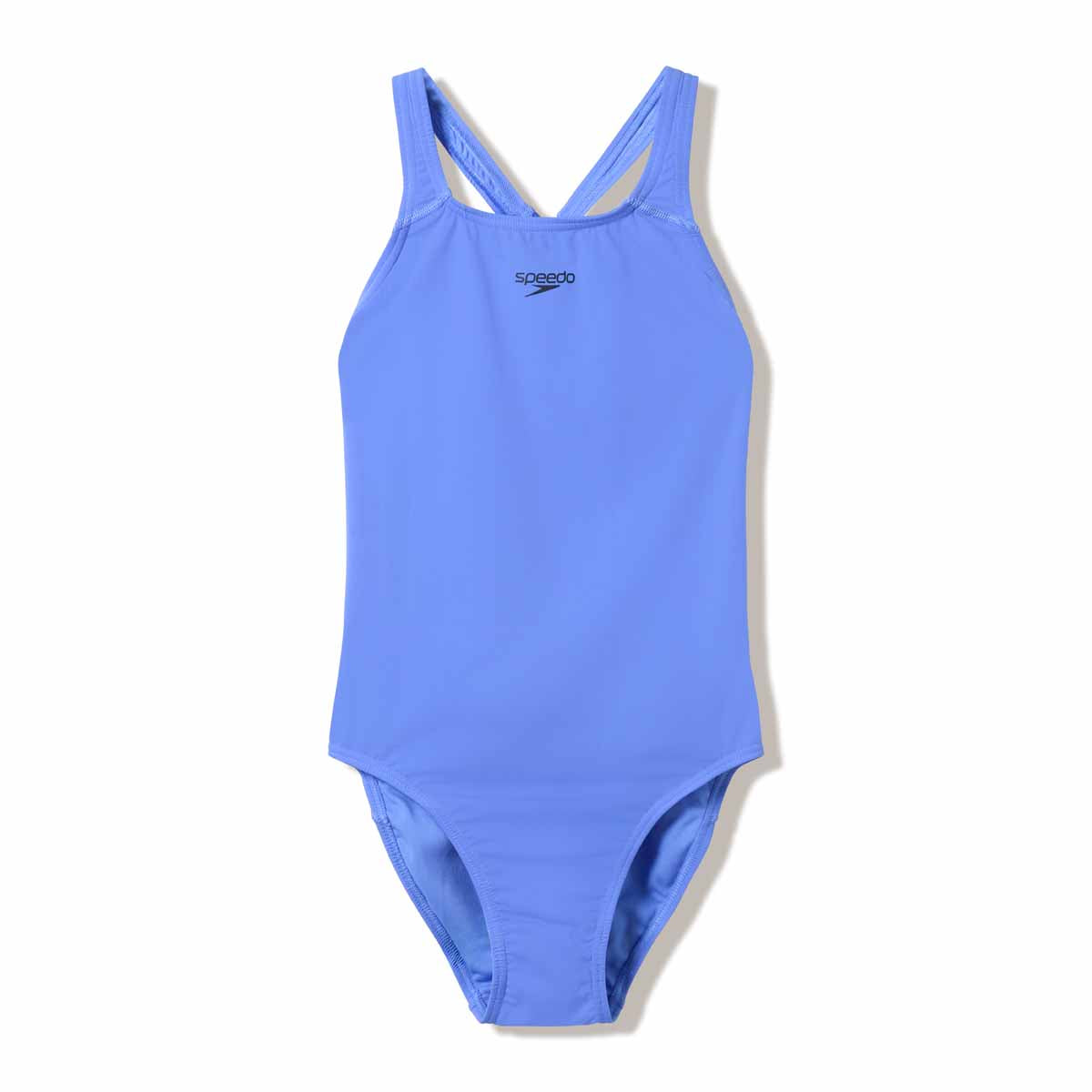 Speedo Women's Endurance+ Medalist Swimsuit in Moonlight Lavender, featuring a sleek one-piece design and comfortable fit.