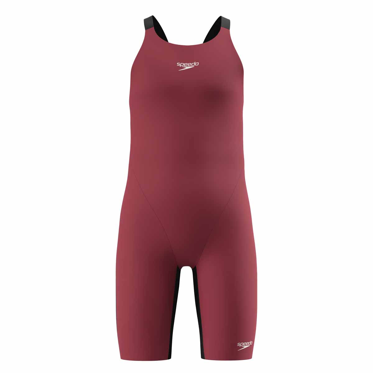 Speedo Girls Fastskin Junior Endurance+ Max Openback Kneeskin - Regal Red/Black Ml