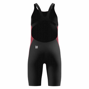 Speedo Girls Fastskin Junior Endurance+ Max Openback Kneeskin - Regal Red/Black Ml
