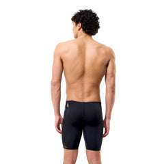 Speedo boys Fastskin Junior Endurance+ Max high waisted jammers in Shock and Black, showcasing sleek swimwear design.