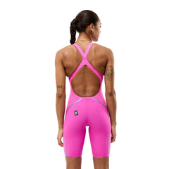 Speedo Womens Fastskin LZR Pure Intent 2.0 Openback Kneeskin - Flare Pink/White ML