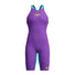 Speedo Womens Fastskin LZR Pure Valor 2.0 Openback Kneeskin - Grape/Blue/Yellow