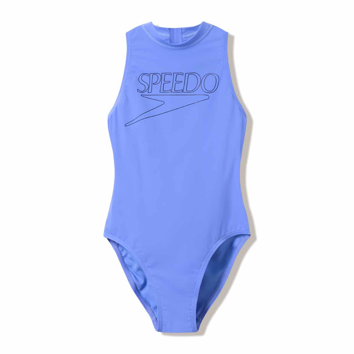 Speedo women's Endurance+ Logo Hydrasuit swimsuit in moonlight lavender, featuring a sleek design and logo detail.