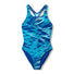 Speedo Girls Hyperboom Print Medalist Swimsuit - Night Watch/Hyper Teal