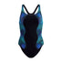 Speedo Womens Print Medalist Swimsuit - Anthracite Grey