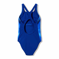 Speedo women's Print Medalist swimsuit in Night Watch with colorful abstract print, designed for comfortable swimming.