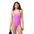Speedo Womens Solid Comfort V-Back Swimsuit - Orchid Shine