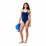 Speedo Womens Solid Endurance+ Max V-Back 2.0 Swimsuit - Team Navy