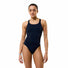 Speedo Womens Solid Endurance+ Max Leaderback Swimsuit - Team Black