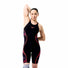 Speedo Womens Fastskin LZR Pure Intent 2.0 Printed Openback Kneeskin - Black/Black Ember/Flare Ml