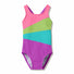 Speedo Girls Radiating Splice Swimsuit - Neon Jelly