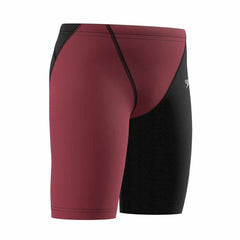 Speedo Boys Fastskin Junior LZR HyperPro jammer in regal red and black, sleek swimwear designed for junior swimmers.