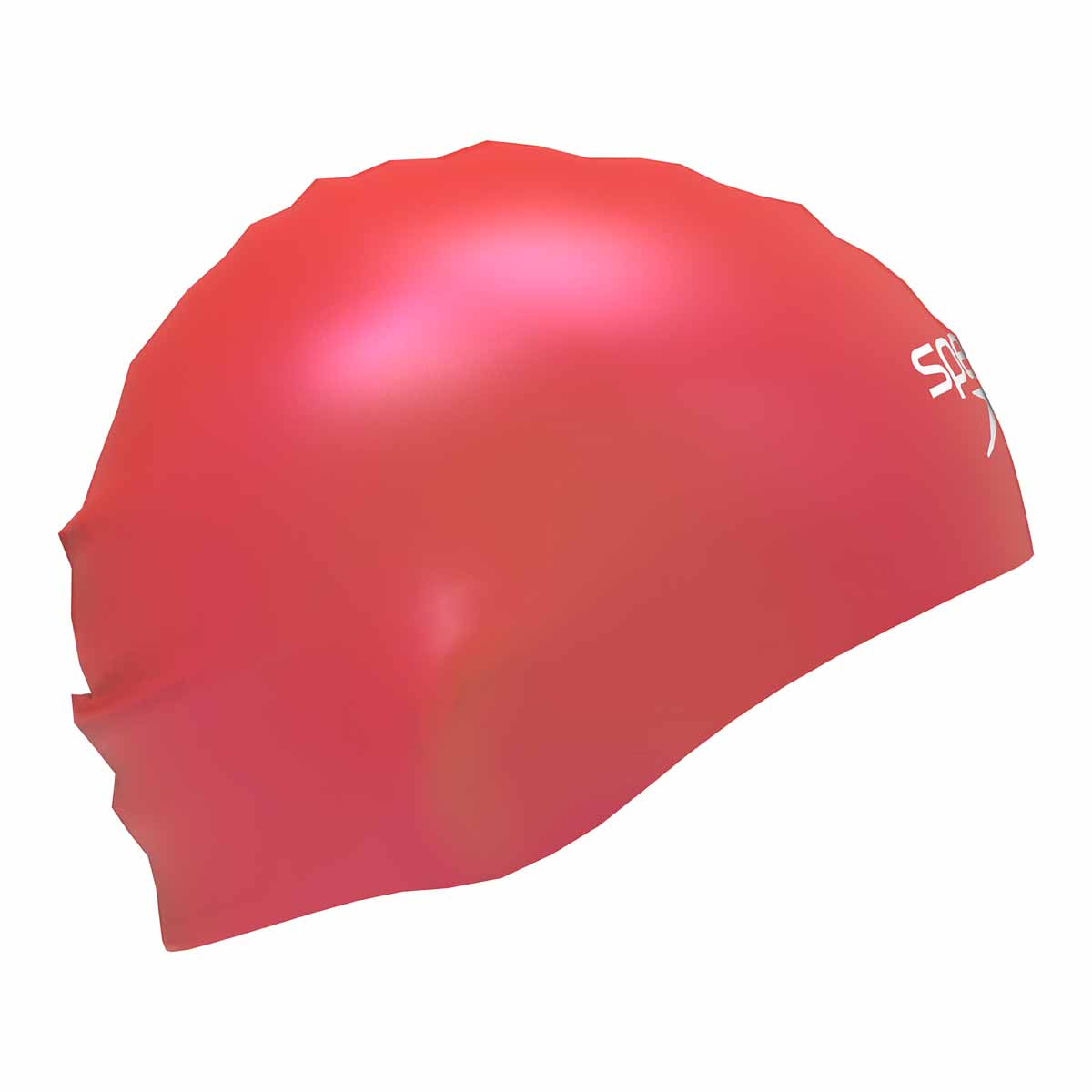 Speedo Fastskin Hiro swim cap in autumn red, made of sleek, durable material for competitive swimming.