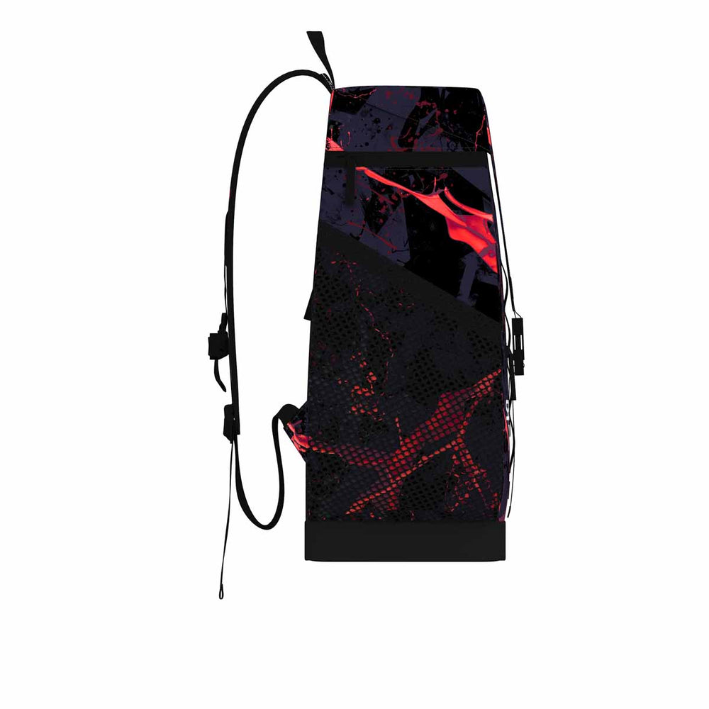 Speedo 35L Team Bag limited edition splatter matte black backpack with multiple compartments and adjustable straps.
