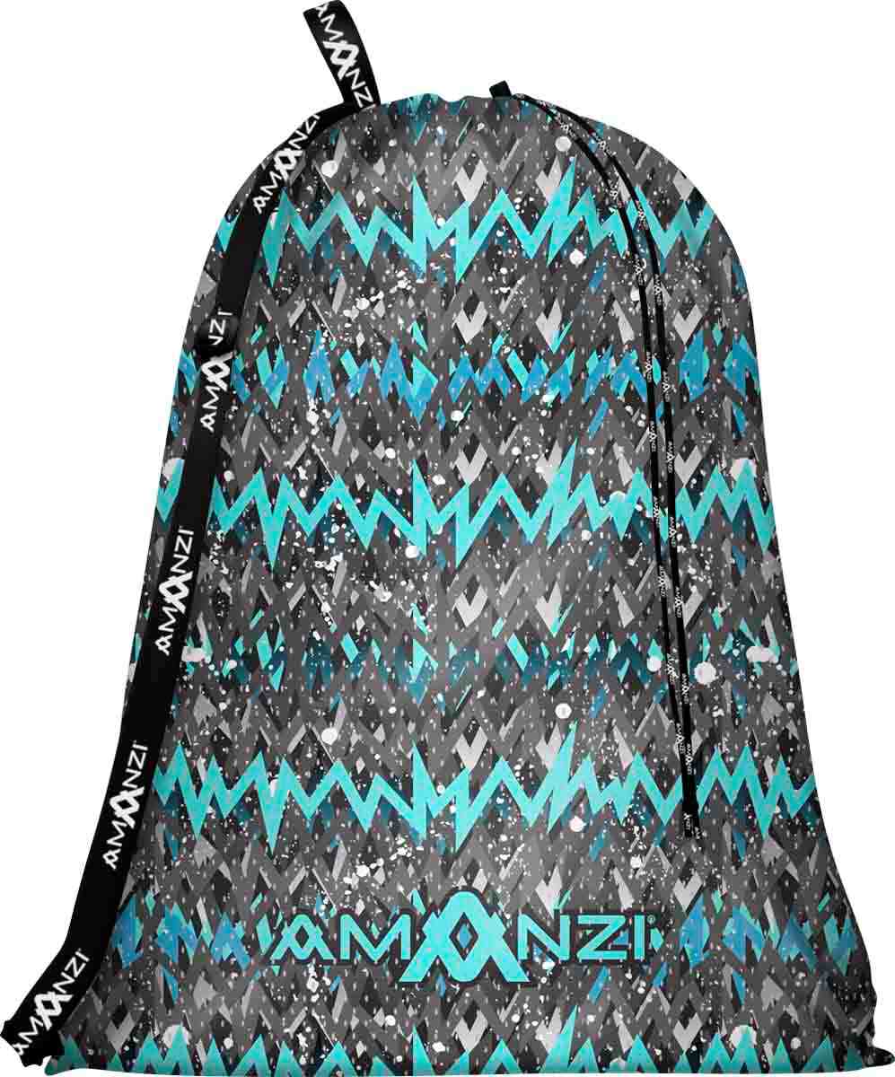 Amanzi Ziggy Mesh Bag in multi-color with breathable mesh material and sturdy handles, ideal for organizing and carrying belongings.
