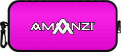 Amanzi Orchid purple neoprene goggle case with a sleek design and zipper closure, perfect for protecting goggles.