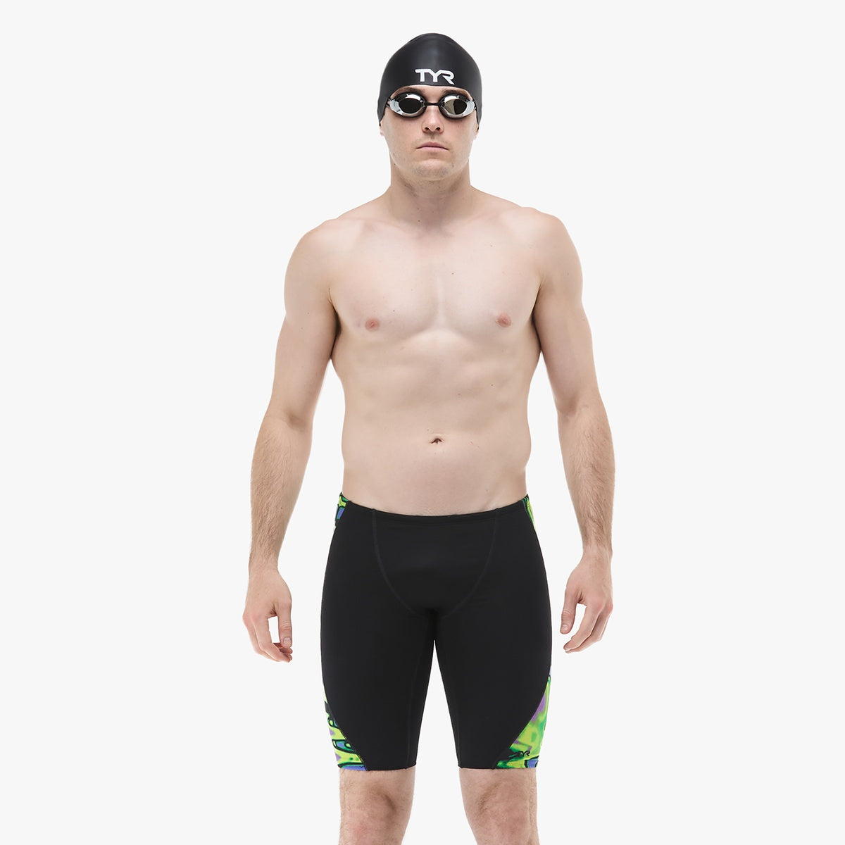 TYR Mens Flux Blade Splice Jammer - Lime/Multi