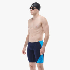 TYR Mens Zephyr Blade Splice Jammer - Light Blue/Navy