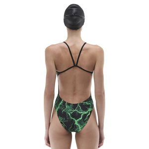 TYR Womens Arterix Cutoutfit Swimsuit - Green