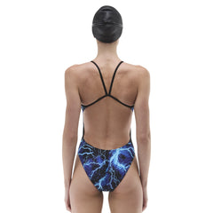 TYR Womens Arterix Cutoutfit Swimsuit - Blue