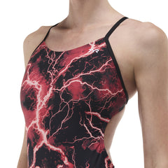 TYR Womens Arterix Cutoutfit Swimsuit - Red