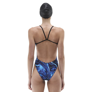 TYR Womens Olea Cutoutfit Swimsuit - Blue